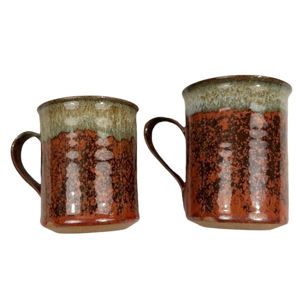 VINTAGE handmade glazed ceramic mugs - Picture 3 of 7
